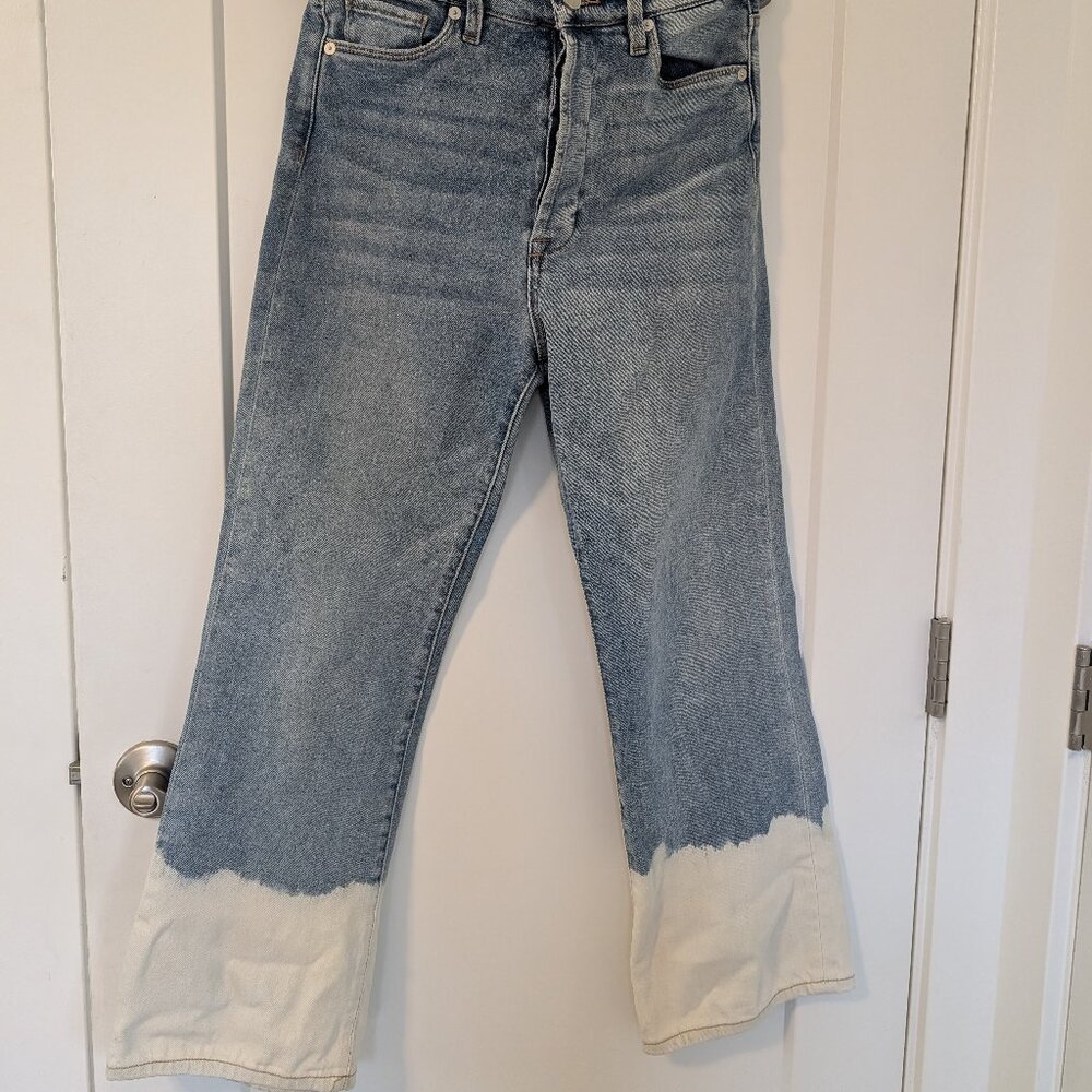 Blank NYC Bleached wide-leg denim